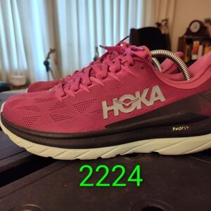 Hoka Women's Athletic Shoes in Pink and Black